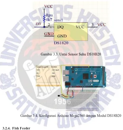 Gambar 3.3. Untai Sensor Suhu DS18B20 