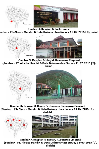 Gambar 4. Keyplan & Puskesmas (Sumber : PT. Alocita Mandiri & Data Dokumentasi Survey 11-07-2015 [2], diolah) 