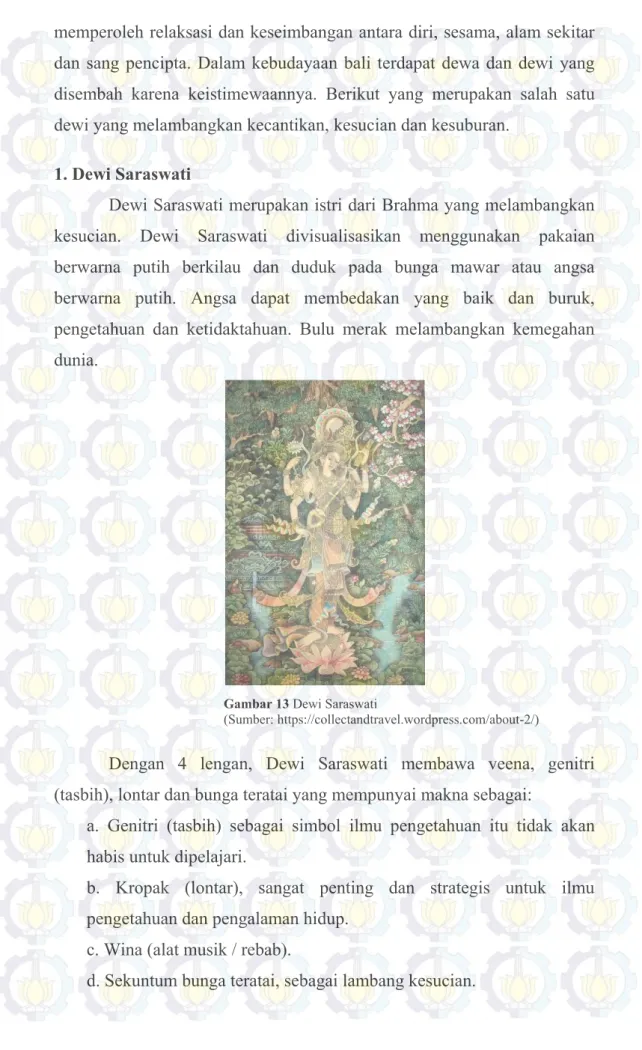 Gambar 13 Dewi Saraswati 