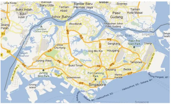 Gambar 2. Peta Singapura [4]. 