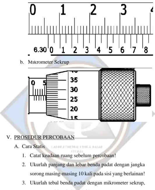 Tabel pengamatan cara statis 