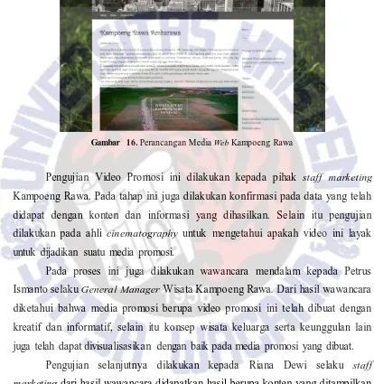 Gambar 16. Perancangan Media Web Kampoeng Rawa 