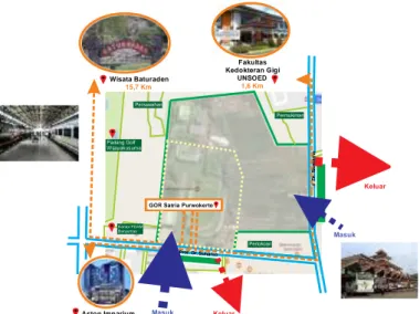 Gambar 3.2 Site Stadion Satria Purwokerto  Sumber : Google map, 2017 