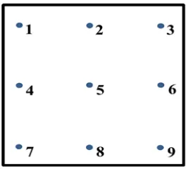 Gambar 2. Pola penyebaran 13 GCP yang disarankan pada citra  