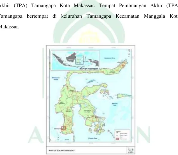 Gambar 4.1. Lokasi Penelitian di dalam Peta Provinsi Sulawesi 