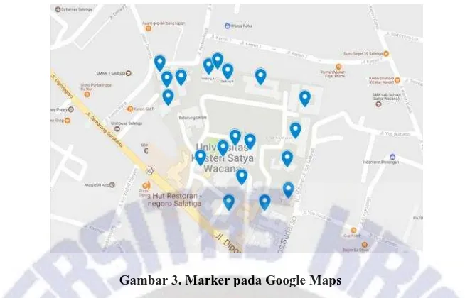 Gambar 3. Marker pada Google Maps 