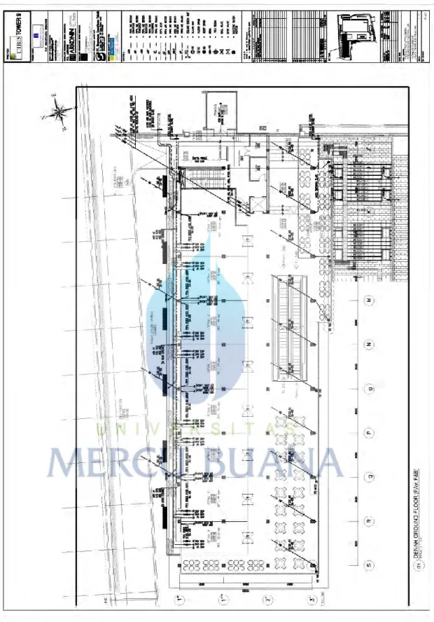 Gambar 4.4 Denah Instalasi Plambing Lantai Ground Floor Paviliun F&amp;B. 