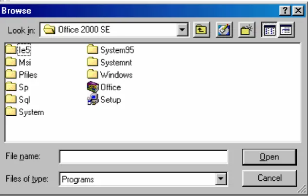 Gambar 31. Kotak dialog Run Office 2000 SE
