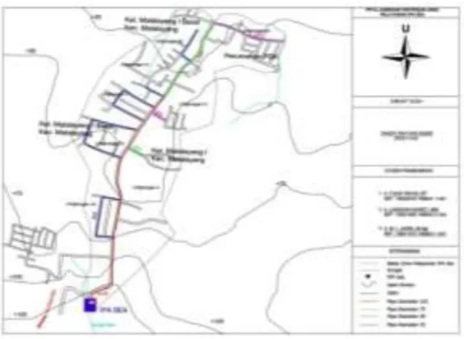 Gambar  9.  Peta  Rencana  Jaringan  Distribusi  untuk  Zona Pelayanan IPA Sea 