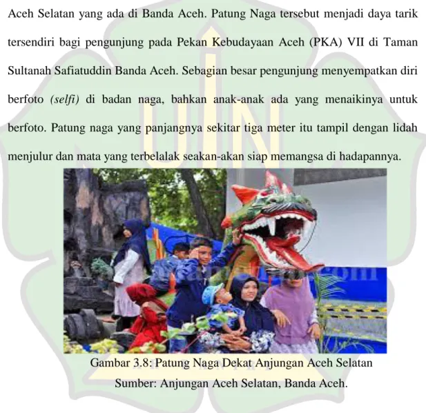 Gambar 3.7: Patung Naga dekat Dinas Pendidikan  Sumber: Dinas Pariwisata Aceh Selatan 