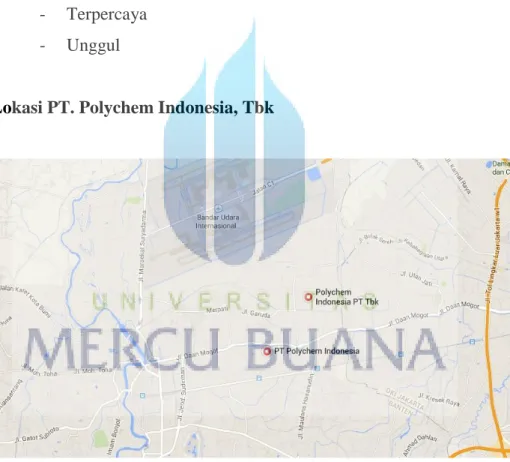 Gambar 2.2 Lokasi PT. Polychem Indonesia, Tbk Tangerang  [1] 