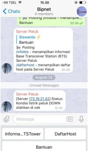 Gambar 10. Hasil  Broadcast pada Group 
