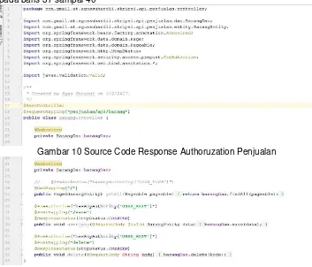 Gambar 10 Source Code Response Authoruzation Penjualan (Lanjutan) 
