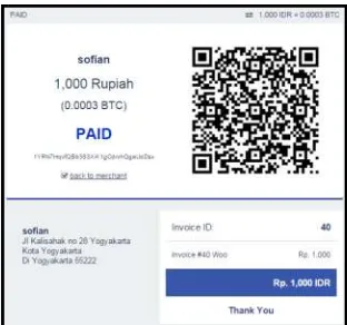Gambar Gambar 6. Tagihan Pembayaran Bitcoin 
