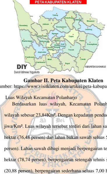 Gambar II. Peta Kabupaten Klaten 