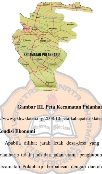 Gambar III. Peta Kecamatan Polanharjo 