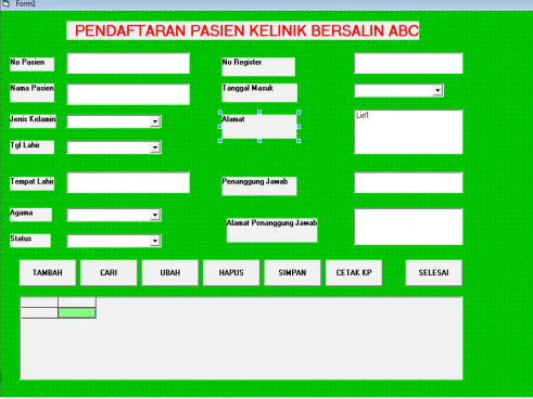 Gambar 4.1   Form pendaftaran