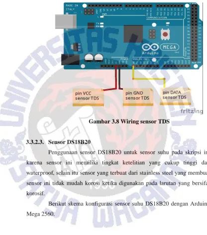 Gambar 3.8 Wiring sensor TDS 