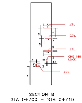 Gambar 4. Gambar mapping kerusakan pada unit Sampel 8  Berikut adalah penjelasan berkaitan dengan Gambar 4