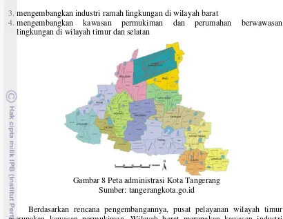 Gambar 8 Peta administrasi Kota Tangerang 