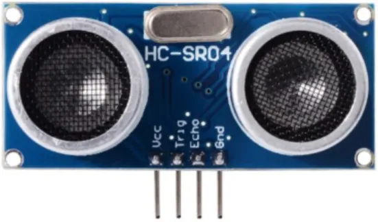 Gambar 2. 7 Sensor Ultrasonik HC-SR04  2.2.7  Buzzer 