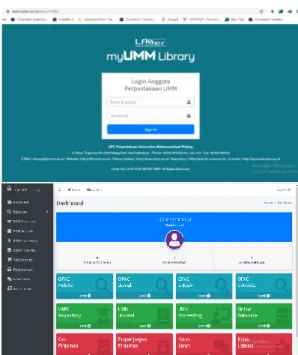 Gambar 1: myUMM Library UPT Perpustakaan UMM  Sumber: https://laser.umm.ac.id/myummlib/ 