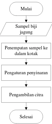 Gambar 3.3 Diagram Alir Pengambilan Sampel Citra Biji Jagung 