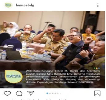Gambar 2 Tampilan Instagram Humas Kota di Jawa  Barat