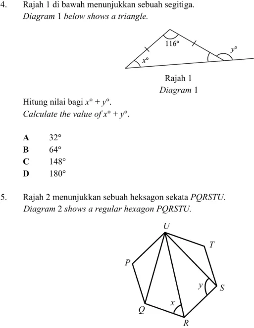 Diagram 1 below shows a triangle. 