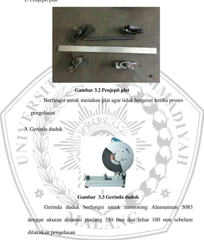 Gambar 3.2 Penjepit plat 