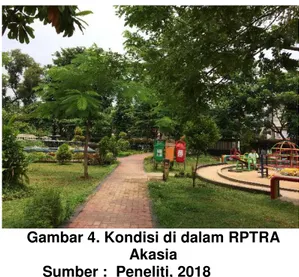 Gambar 3. Area parkir RPTRA Akasia  Sumber : Peneliti, 2018 