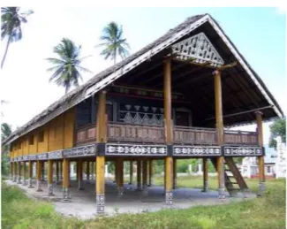 Gambar 1. Rumah panggung Aceh Gayo  Sumber: (Khalisuddin, 2011)  