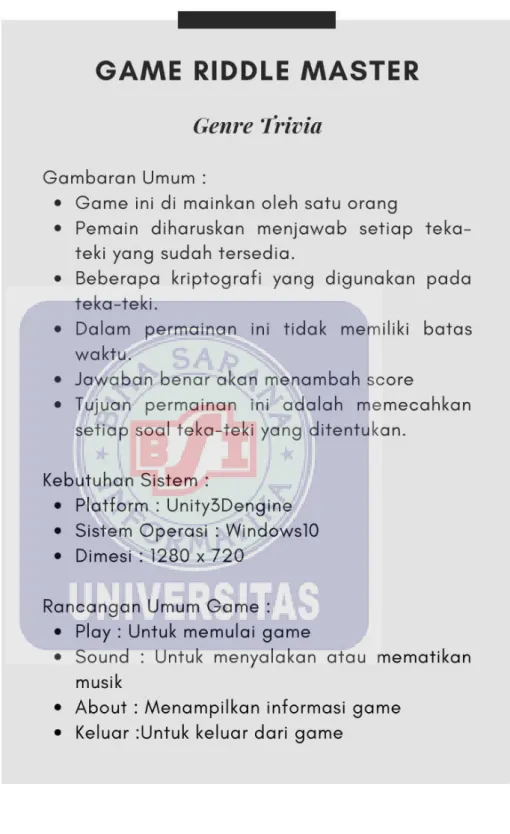 Tabel III.1. Data Skenario Game Riddle Master 