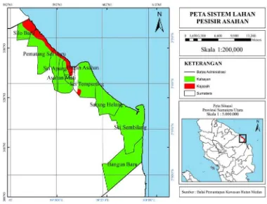 Gambar 4. Peta sistem lahan pesisir Kabupaten Asahan 