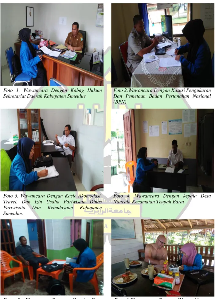 Foto  1,  Wawancara  Dengan  Kabag  Hukum  Sekretariat Daerah Kabupaten Simeulue 