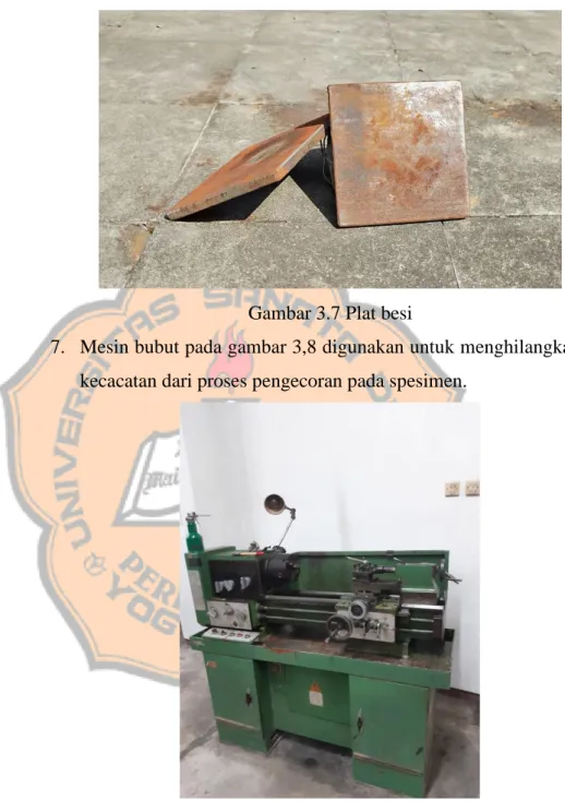 Gambar 3.7 Plat besi 