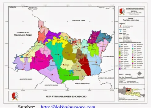 Gambar 1. Peta Kabupaten Bojonegoro 
