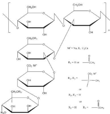 Gambar 2.2 Struktur kimia gom xantan (Rowe, et al., 2003). 