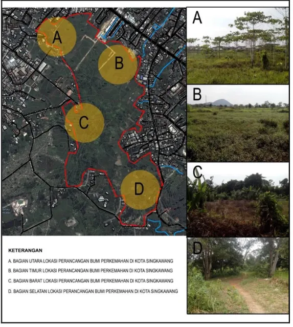 Gambar 2: Keadaan Topografi dan Vegetasi Kawasan Bumi Perkemahan di Kota Singkawang 