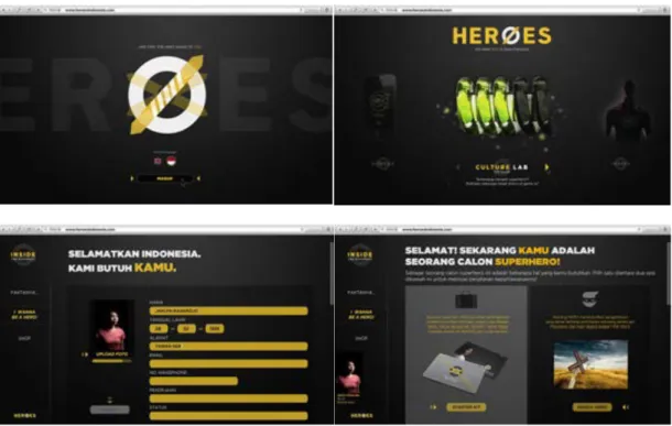 Gambar 6. Interface website HEROES 