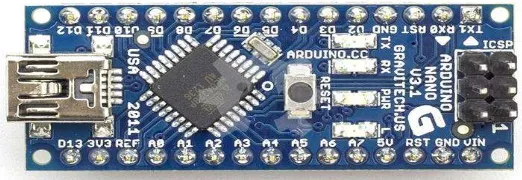 Gambar 2.1 (a). Arduino Nano Tampak Depan