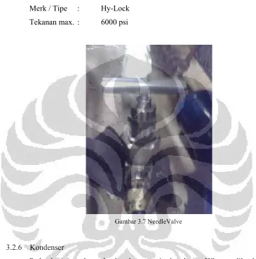 Gambar 3.7 NeedleValve 