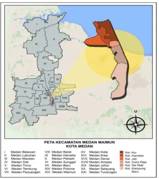 Gambar 2. Peta Kecamatan Medan Maimun 