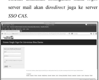 Gambar 12. Halaman Login Server Mail  Zimbra Setelah redirect ke Server  SSO CAS 