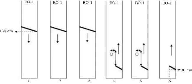 Gambar 1. Posisi panel sadap dengan perbedaan sistem sadap (0 = aplikator gas)Figure    1