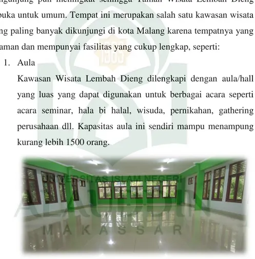 Gambar II.  18. Aula Taman Wisata Lembah Dieng, Malang  (Sumber: http://www.lembahdiengmalang.com /) 