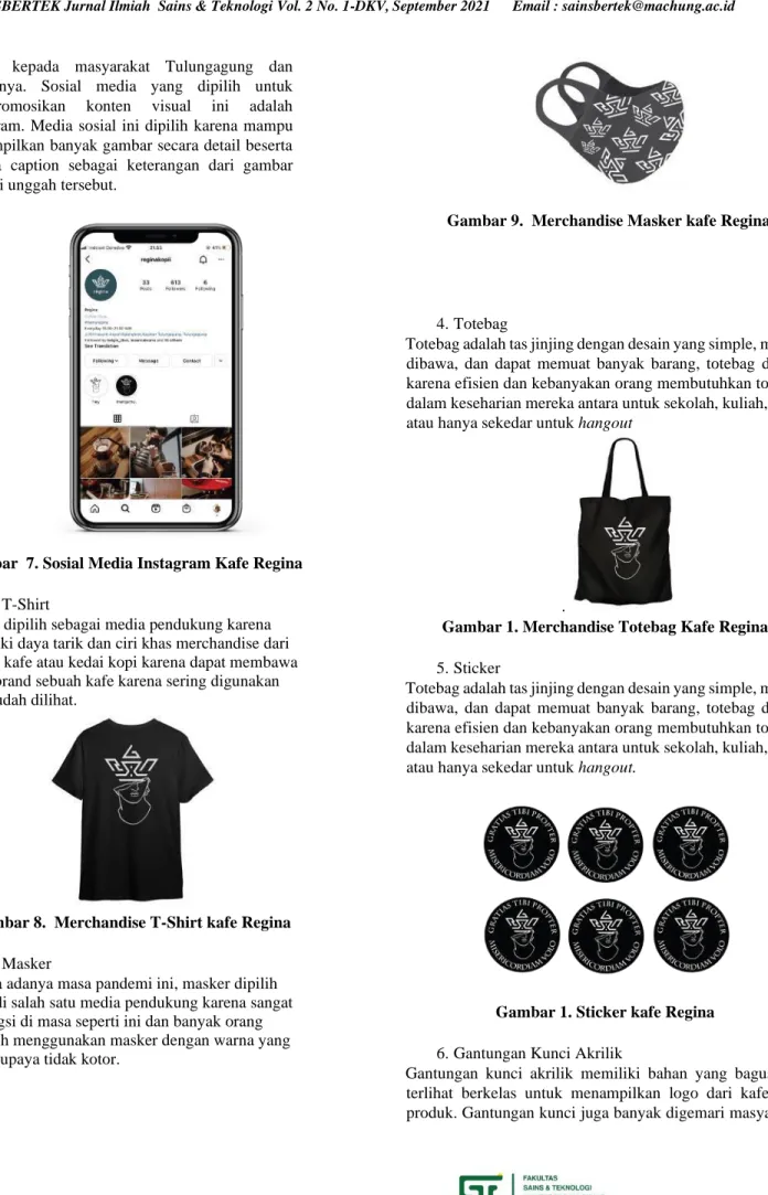 Gambar 8.  Merchandise T-Shirt kafe Regina     