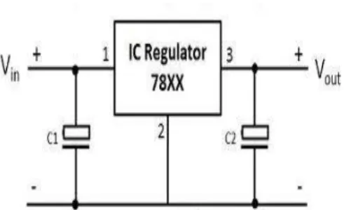 Gambar 2.3.4 Skema Rangkaian Voltage Regulator 