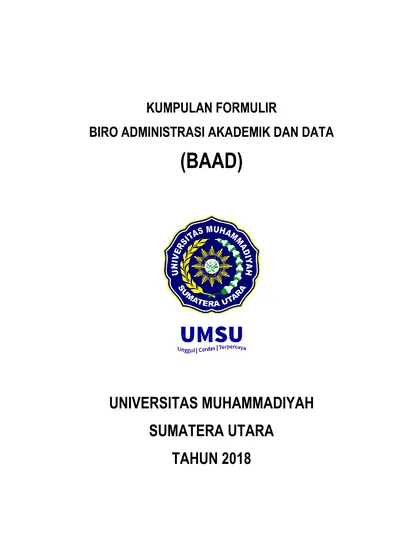 Kumpulan Formulir Biro Administrasi Akademik Dan Data Baad 