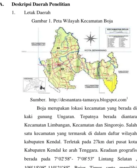 Gambar 1. Peta Wilayah Kecamatan Boja 